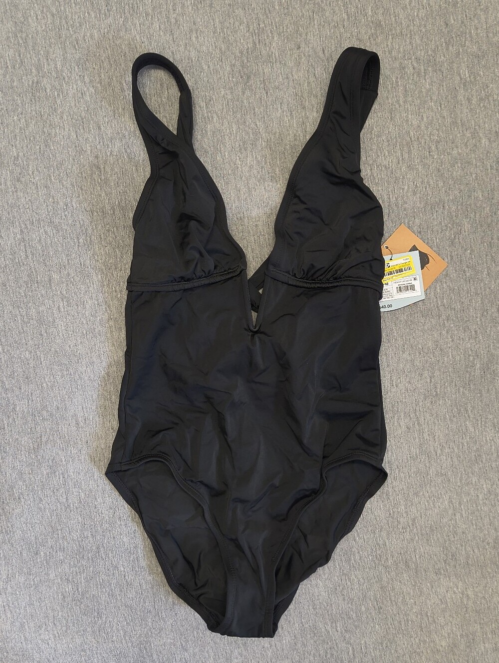 Shade & Shore Plunge Tummy‑Control Full‑Coverage One‑Piece – Black S NWT